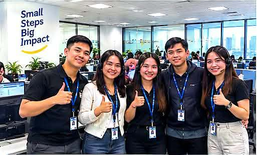 Colleagues connecting in a bright office